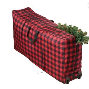 🎄Up to 9Ft  Rolling Christmas Tree Patio cushions Storage Bag Buffalo Plaid New